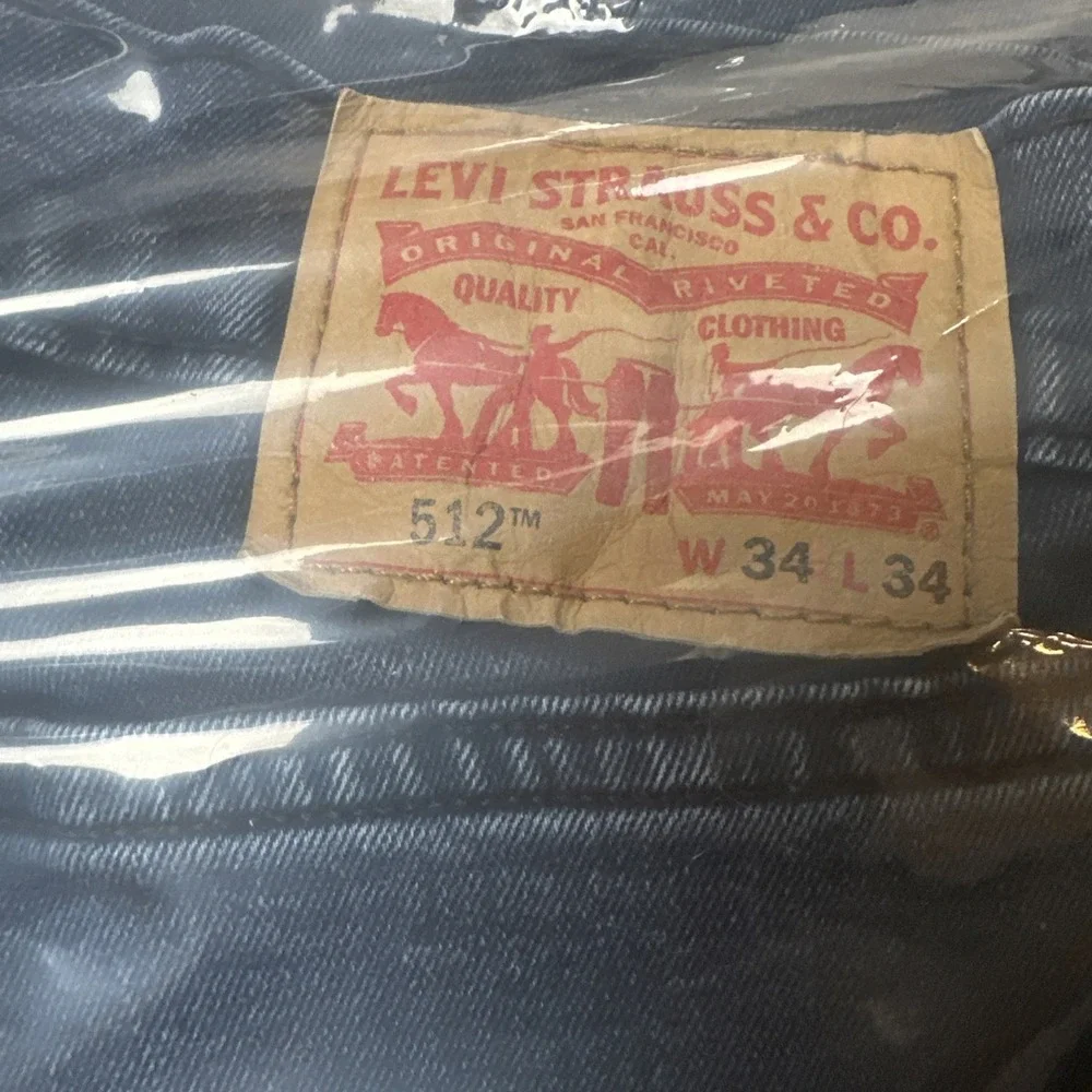 LEVI'S 512 Slim Taper Flex Jeans Men's 34x34 Blue Gray Stretch Denim MidRise EUC